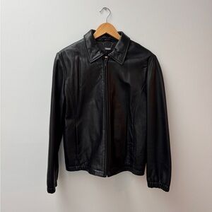 Danier Sleek Black Leather Jacket
